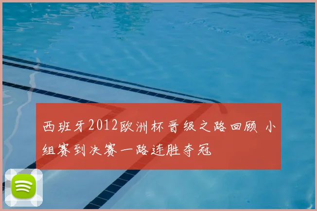 西班牙2012欧洲杯晋级之路回顾 小组赛到决赛一路连胜夺冠